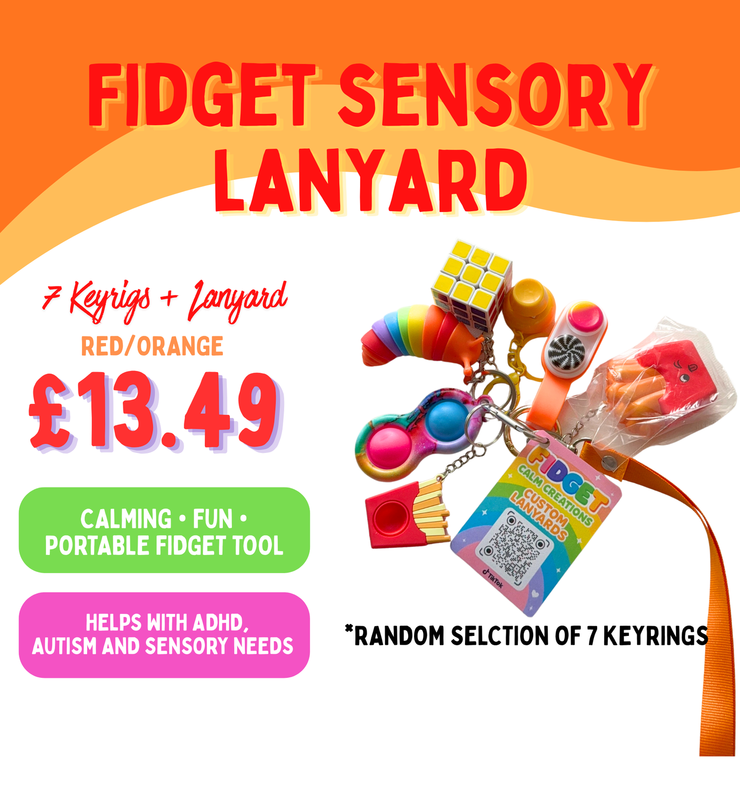 Fidget Sensory Lanyard