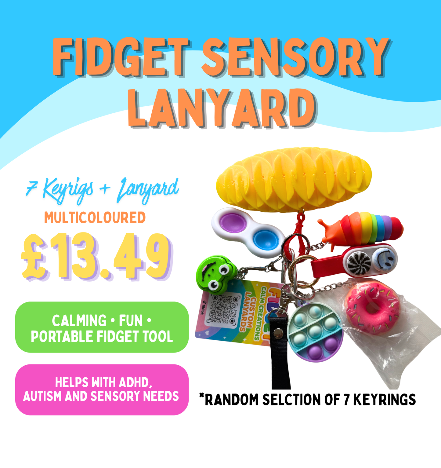 Fidget Sensory Lanyard