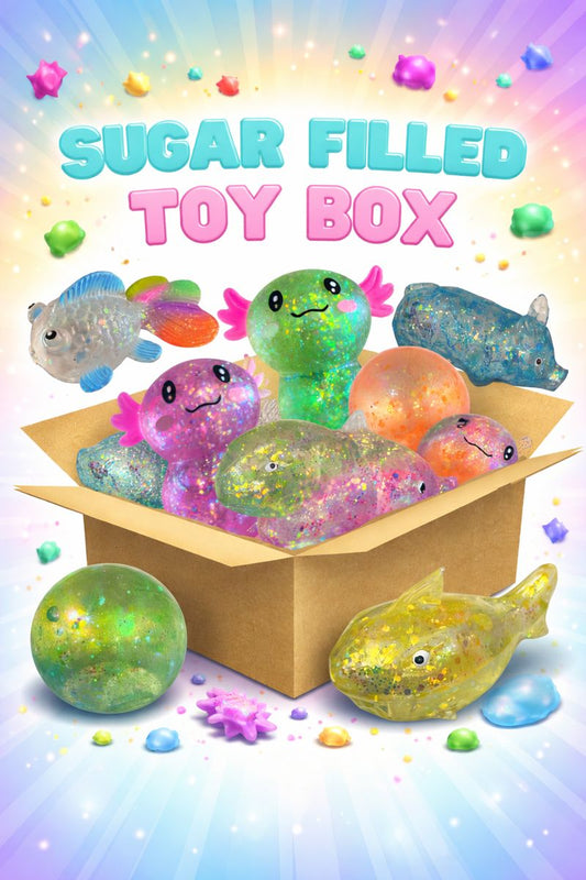 Sugar filled Squishy Fidget Bundle - Box with 4 Fidgets or Box with 8 Fidgets - Limited Edition