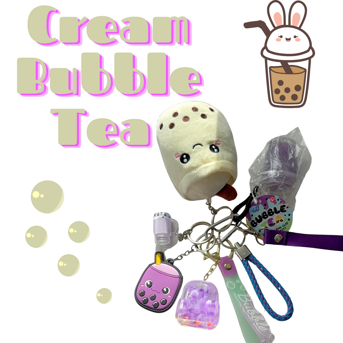 Fidget Tea Bubble Tea Fidget Lanyard Bundle – 6-Piece Boba-Inspired Sensory Set ...