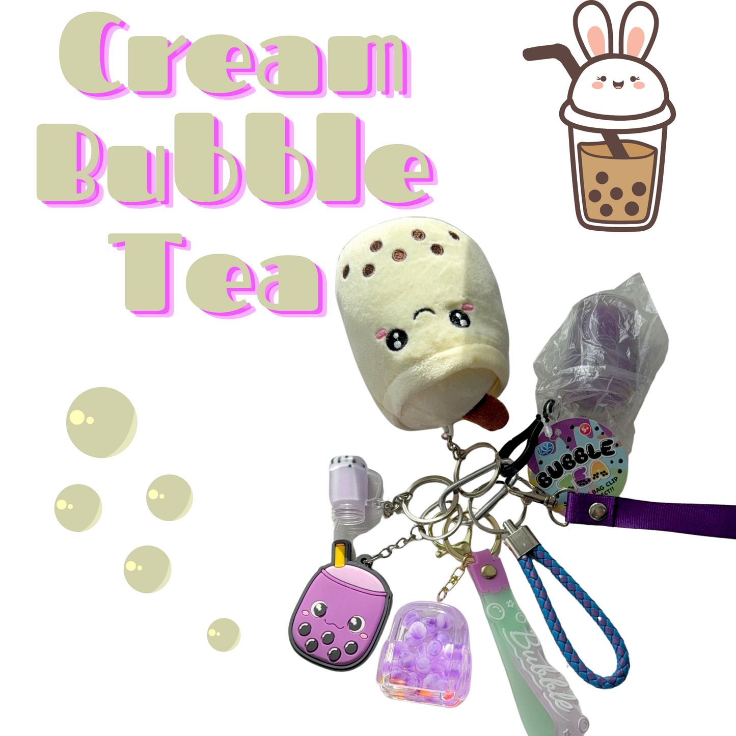 Bubble Tea Fidget Lanyard Bundle – 6-Piece Boba-Inspired Sensory Set